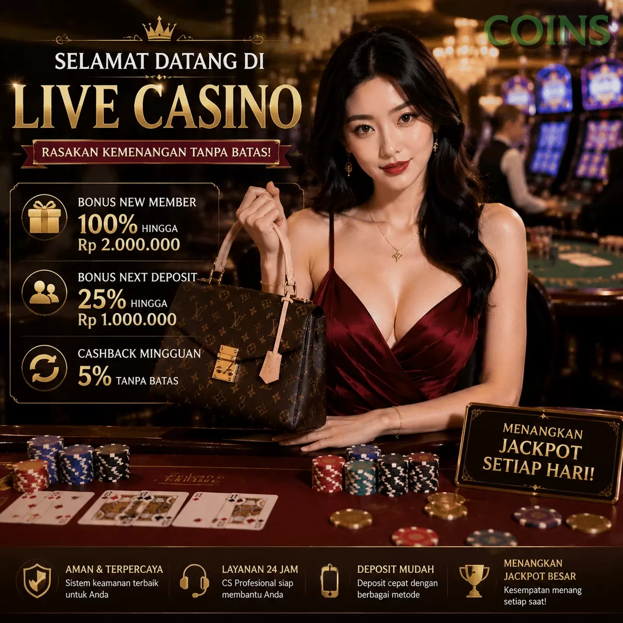 Login coins Sekarang Bonus Melimpah